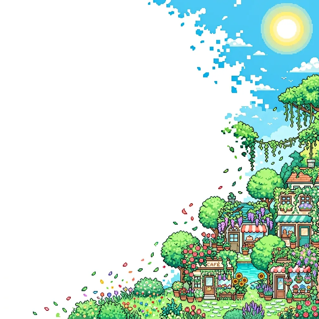 Pixel art landscape